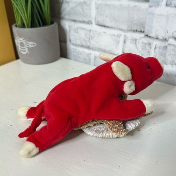 Vintage TY Beanie Baby Snort The Bull 1995 - Picture 3 of 8